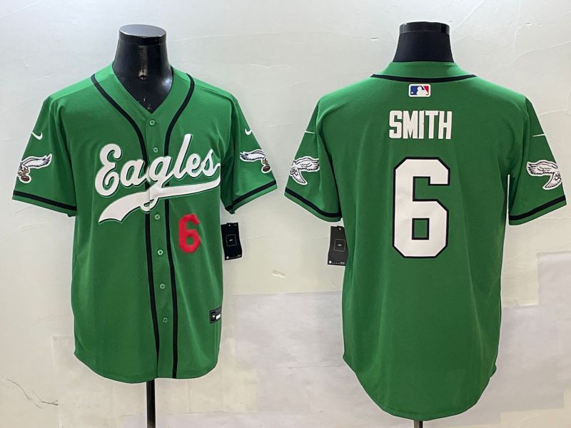 Men Philadelphia Eagles #6 Smith Green three generations Jointly Name 2025 Nike Limited NFL Jersey style 9->philadelphia eagles->NFL Jersey